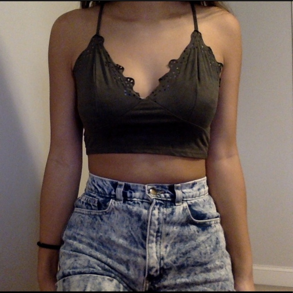 Dark green crop top